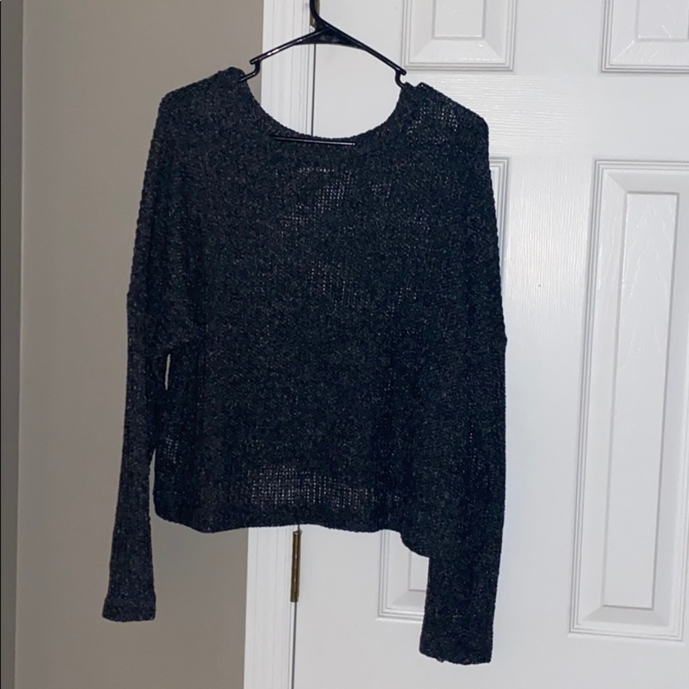 cute sheer black/gray sweater